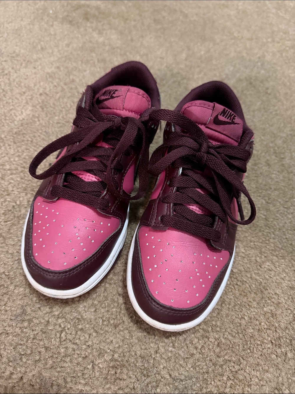 Women’s Pink & Burgundy Nike Dunks